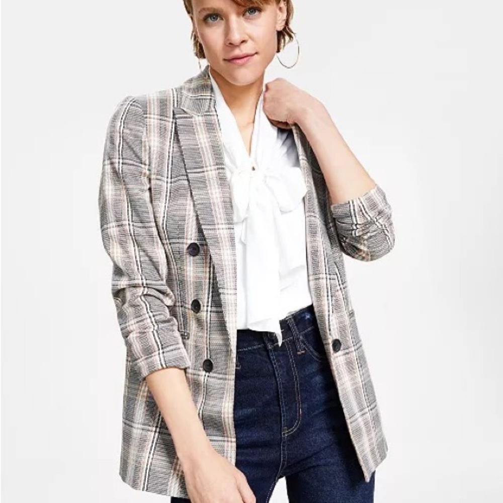 Bar III plaid blazer